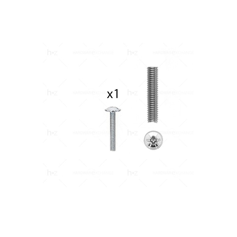 Kit composés de 1 vis M4x25 mm finition zinguée idéale pour fixations décoratives - Gris / argent, Zinc – Image 3