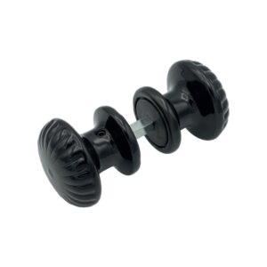 Bouton De Porte Ø60 mm – couple complet – en Aluminium NOIR RAL 9005