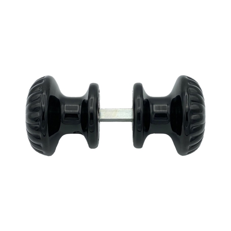 Bouton De Porte Ø60 mm - couple complet - en Aluminium NOIR RAL 9005 - Imagen 3