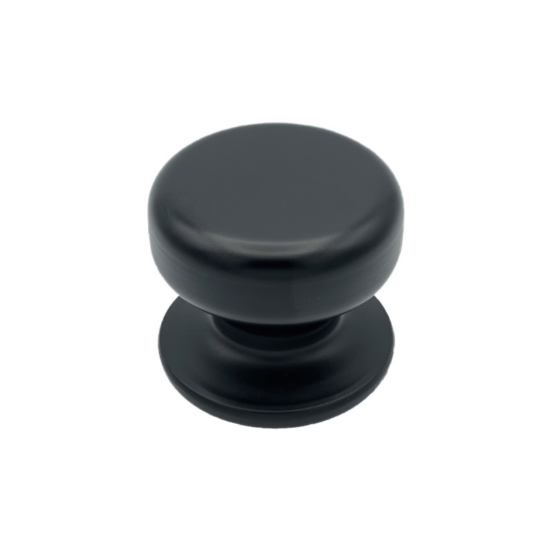 Bouton tirant de porte fixe Ø70 mm en aluminium NOIR RAL 9005 - breveté – Image 2