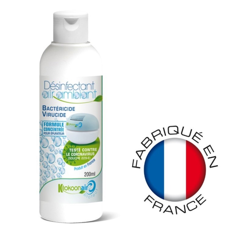 Bactéricide Et Filtre À Air Concentré 200 Ml, Pour Machines Purificatrices : Modèles Bise, Mistral ou Alisio. - Blanc