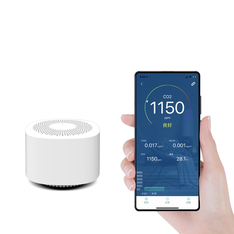 Détecteur de CO2 Mini Moniteur De Contrôle De La Qualité De L'air. Créé pour France - Blanc