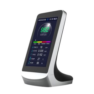 Détecteur de CO2 Moniteur Scientifique Avec Ventilateur Intégré, De Detection De La Qualité De L&rsquo;air. – Multicouleur