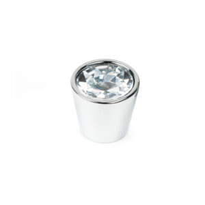 Bouton de meuble cristal diamètre 20 mm en verre incrusté lot de 24 piéces – Incolore / transparent