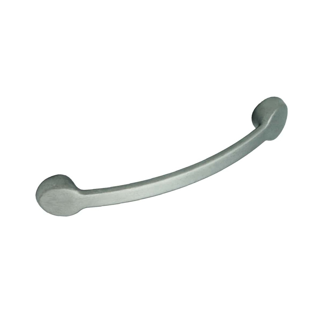 Poignée de meuble en zamac finition vernis aluminium e 96 mm - Gris / argent, Zamak