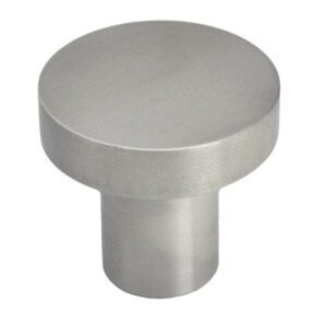 Bouton de meuble acier nickel brossé diamètre 30 mm lot de 12 piéces – Gris / argent, Acier nickelé
