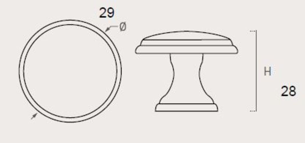 Bouton de meuble zamac diamètre 29 mm bronze vieilli lot de 24 Piéces - Marron, Zamak – Image 2