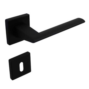 Poignée de porte intérieure (couple) en zamac finition noir mat – Zamak