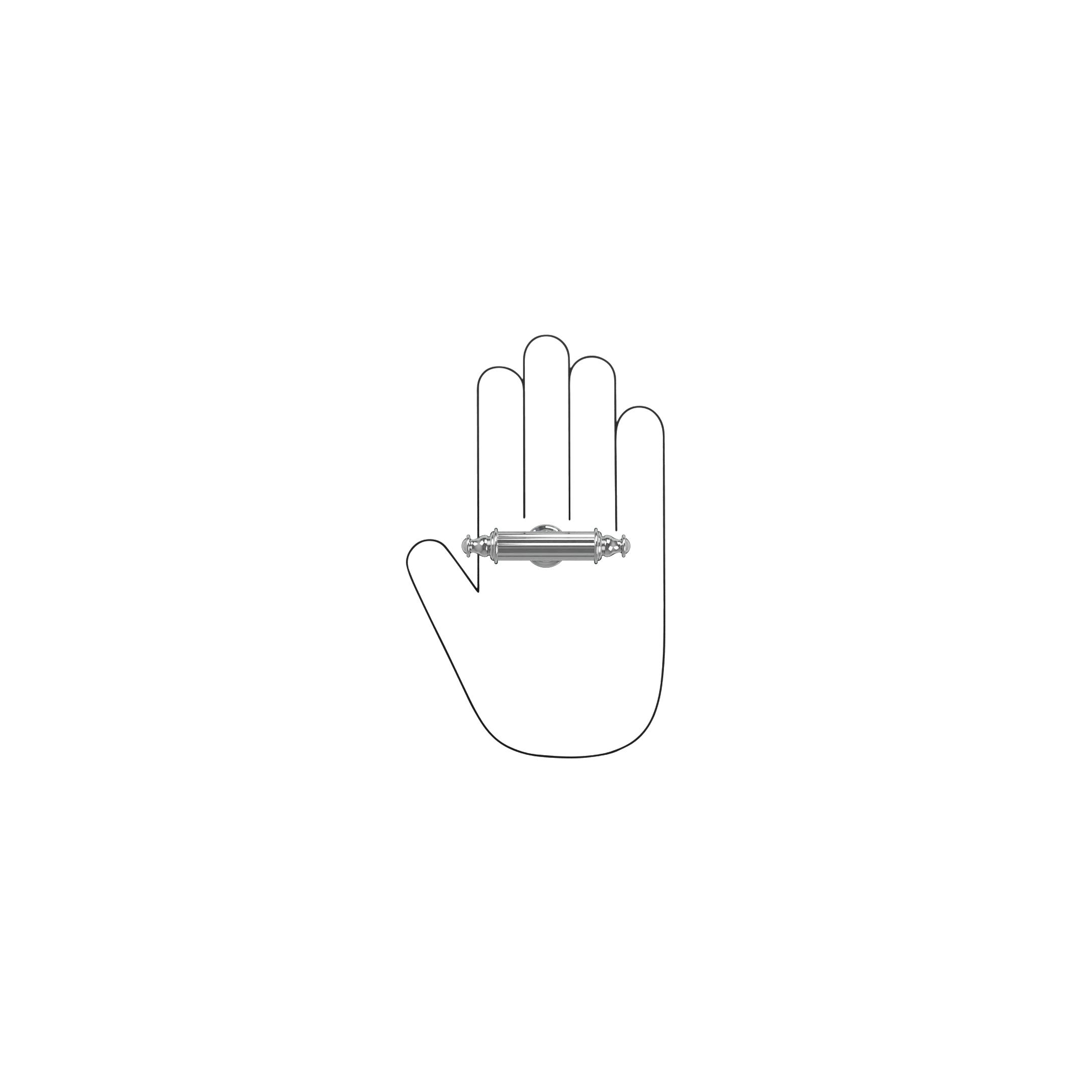 Bouton pour meuble en zamac longueur 78 mm Polish chrome - Gris / argent, Zamak - Image 4
