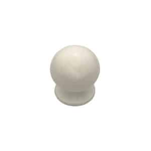 Bouton tirant de porte fixe en nylon Ø70 mm blanc RAL 9010