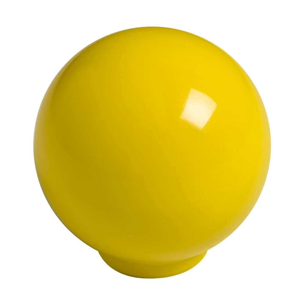 Bouton de meuble boule abs diamètre 34 mm jaune brillant lot de 50 piéces - Jaune / doré