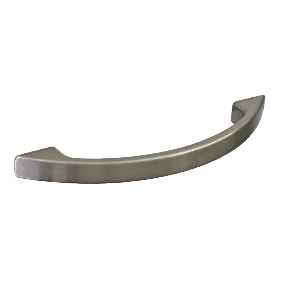 Poignée de meuble en zamac finition nickel satiné e 128 mm - Gris / argent, Zamak