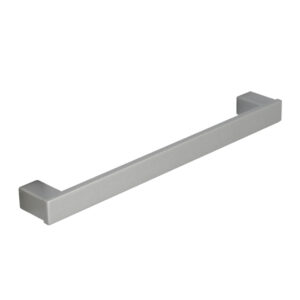 Poignée de meuble en zamac finition vernis aluminium e 128 mm – Gris / argent, Zamak
