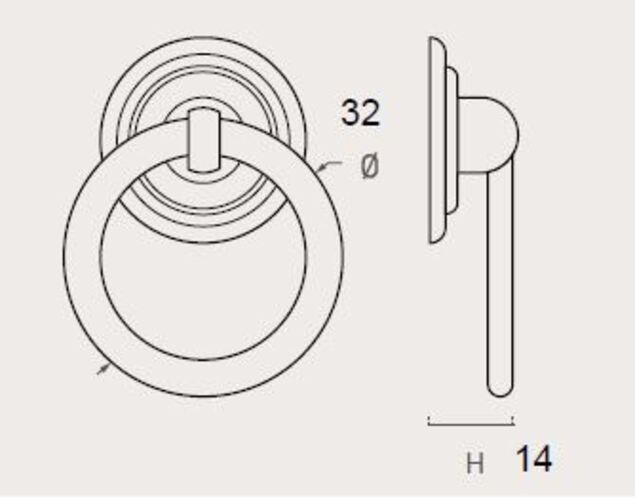 Bouton de meuble anneau zamac diamètre 32 mm or inca lot de 36 piéces - Jaune / doré, Zamak - immagine 2