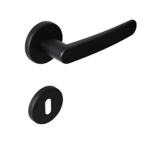 Poignée de porte intérieure (couple) en zamac finition noir mat – Zamak