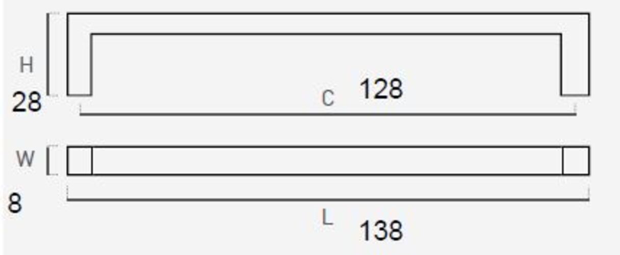 Poignée de meuble zamac entraxe 128 mm chrome mat lot de 12 piéces - Gris / argent, Zamak – Image 2