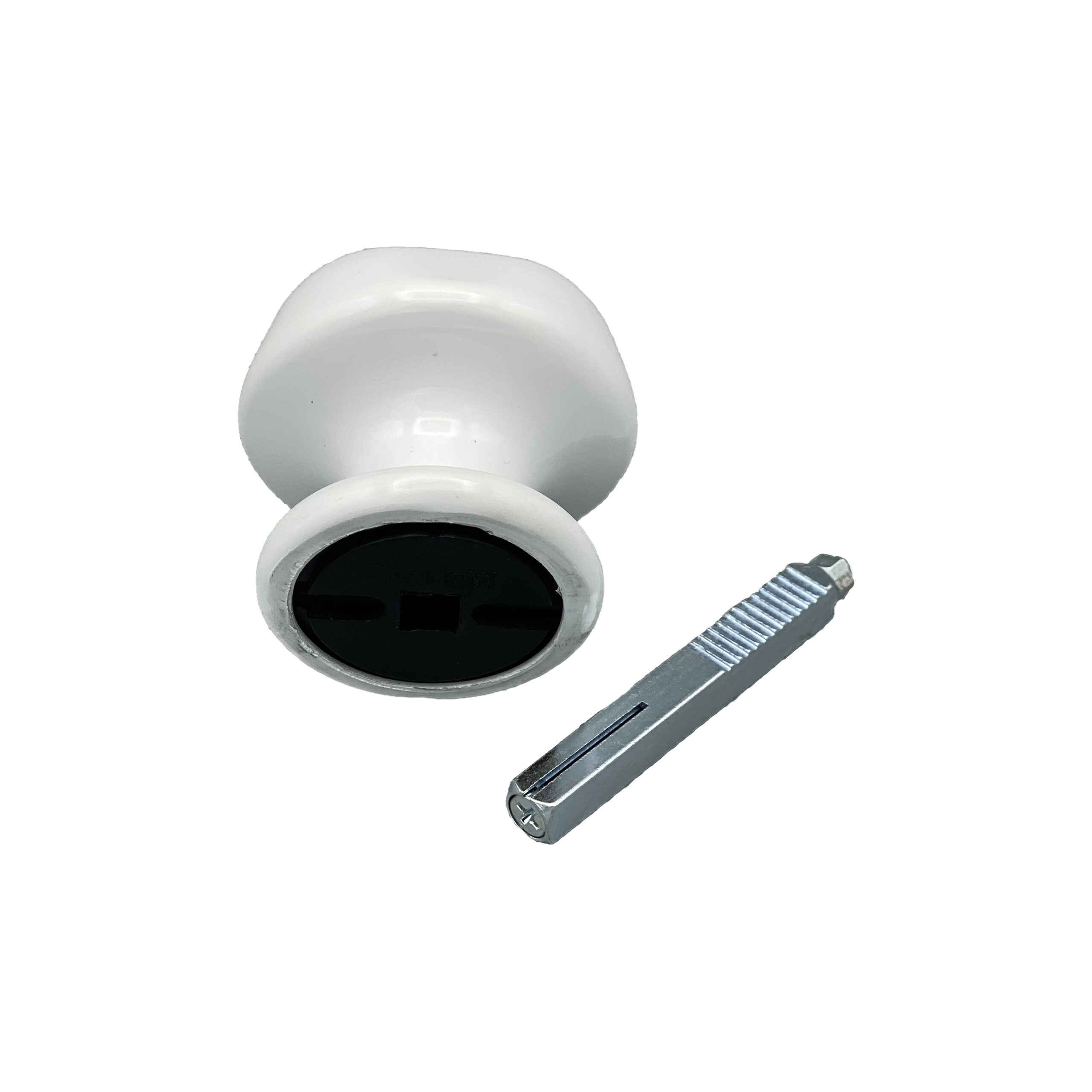 Bouton De Porte Ø60 mm en Aluminium BLANC RAL 9010. – Image 3