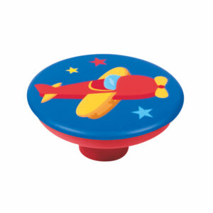 Bouton de meuble abs diamètre 50 mm  serigrafié avion lot de 36 piéces – Bleu