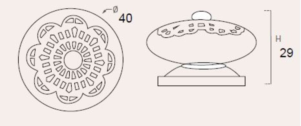 Bouton de meuble porcelaine diamètre 40 mm ceramique appliqué laiton lot de 24 piéces - Blanc – Image 2