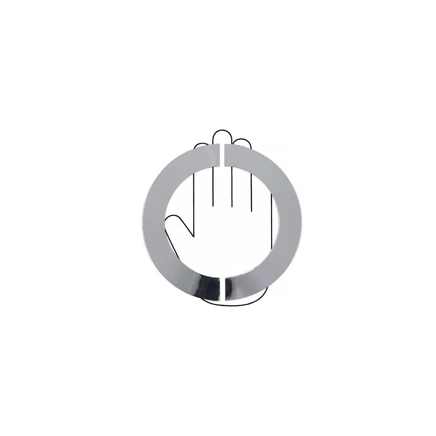 Poignée pour meubles en zamac Entraxe 132mm chrome poli - Gris / argent, Zamak - Imagen 4