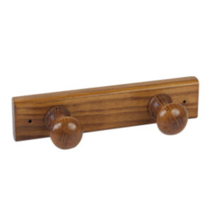 Porte manteau 2 crochets pin laqué miel lot de 6 piéces – Marron, Bois
