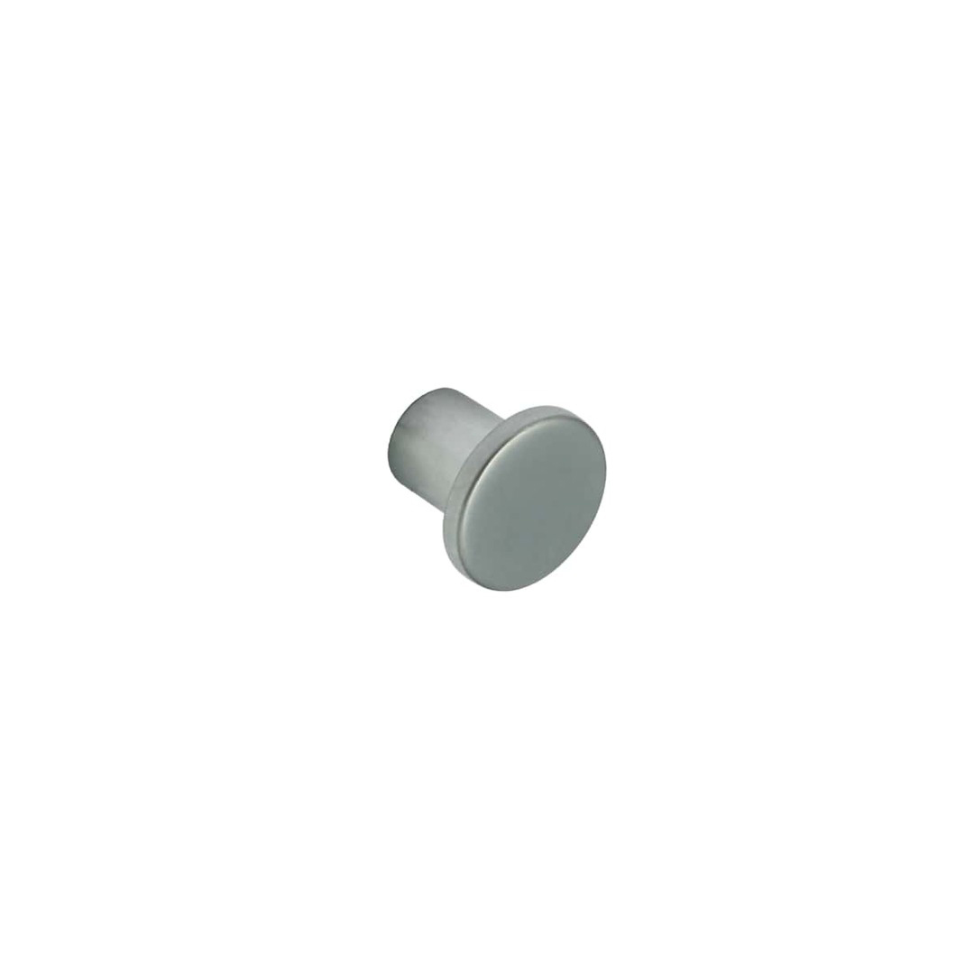Bouton de meuble en zamac finition chrome mat d 24 mm - Gris / argent, Zamak