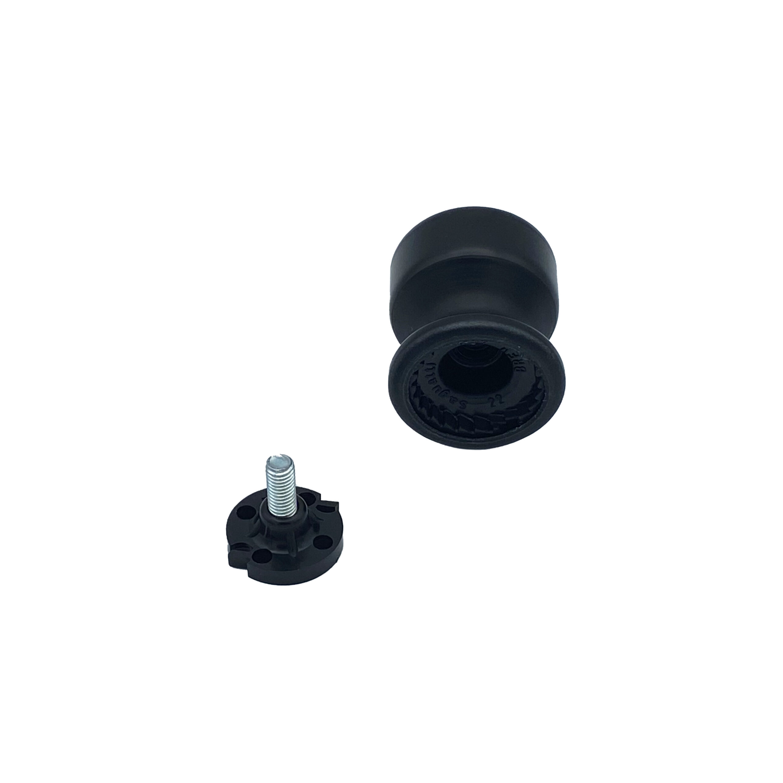 Bouton tirant de porte fixe Ø50 mm en aluminium Noir - breveté – Image 3