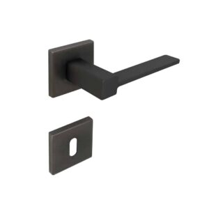 Poignée de porte intérieure (couple) en zamac finition – Noir, Zamak