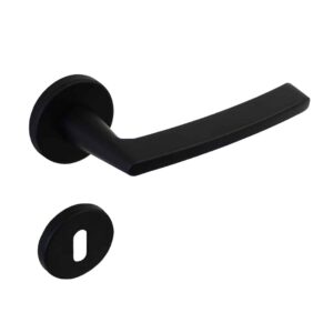 Poignée de porte intérieure (couple) en zamac finition noir mat – Zamak