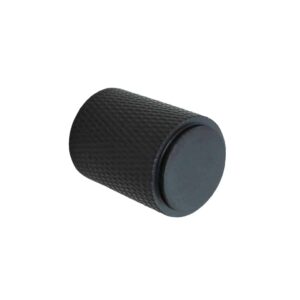 Bouton de meuble en acier finition noir mat d 18 mm