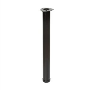 Pied de table acier rond d60 x h710 mm acier peint noir lot de 8 piéces