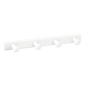 Porte manteau 4 crochets pin laqué blanc lot de 6 piéces – Bois