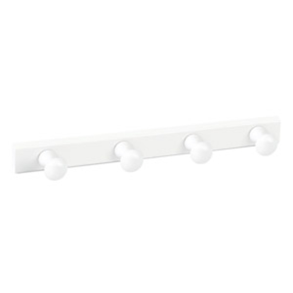Porte manteau 4 crochets pin laqué blanc lot de 6 piéces - Bois
