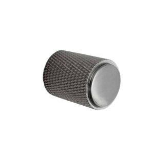 Bouton de meuble en acier finition nickel satiné d 18 mm – Gris / argent