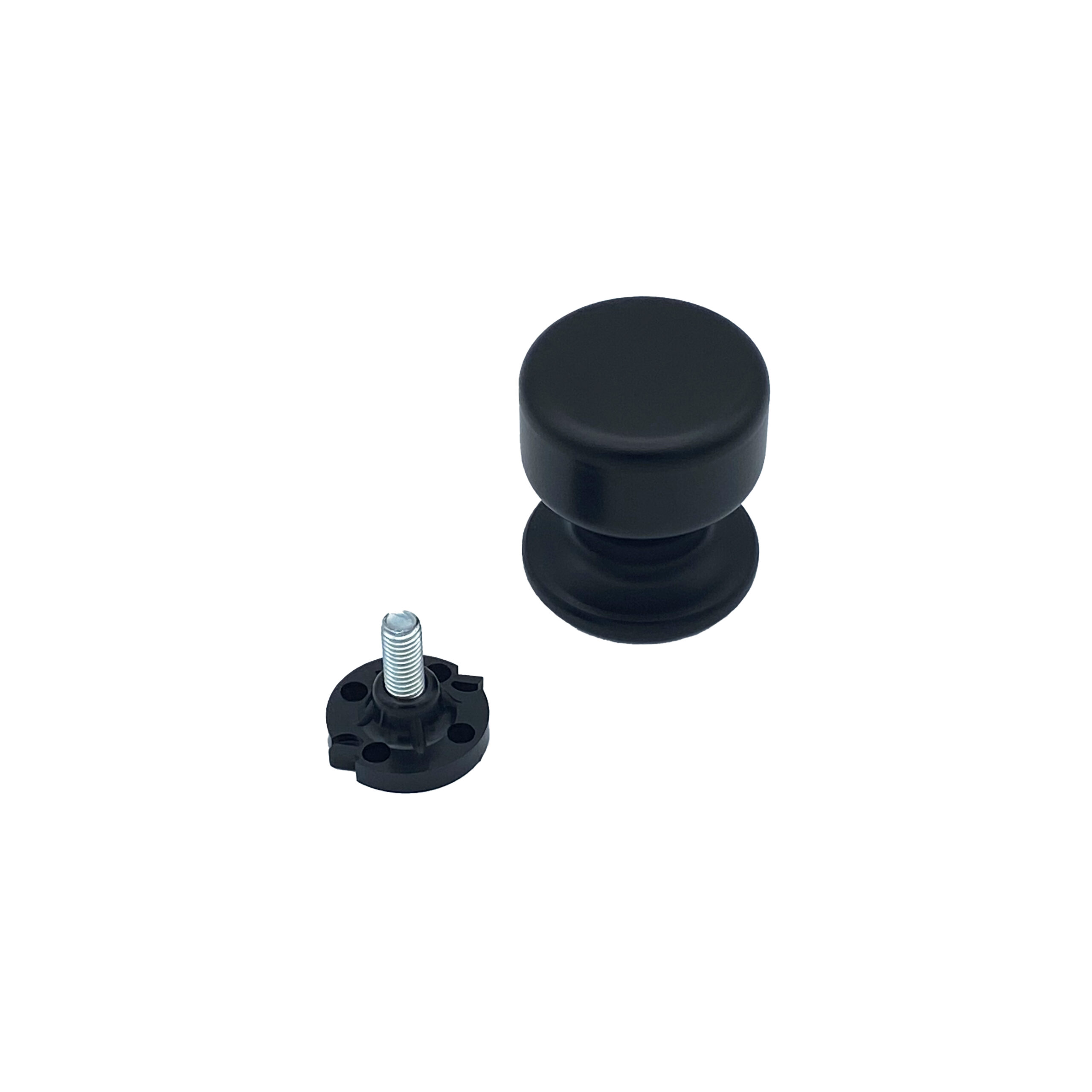 Bouton tirant de porte fixe Ø50 mm en aluminium Noir - breveté – Image 2