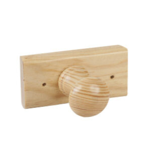 Porte manteau bois 1 crochets pin laqué naturel lot de 12 piéces – Marron