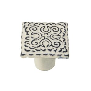 Bouton de meuble fer diamètre 32×32 mm en fer vieilli patiné beige lot de 24 piéces