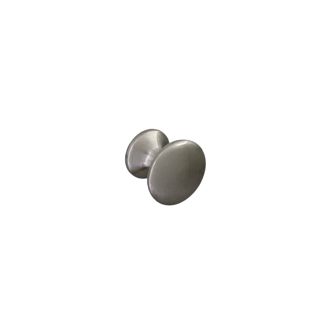 Bouton de meuble en zamac finition nickel satiné diamètre 25 mm - Gris / argent, Zamak