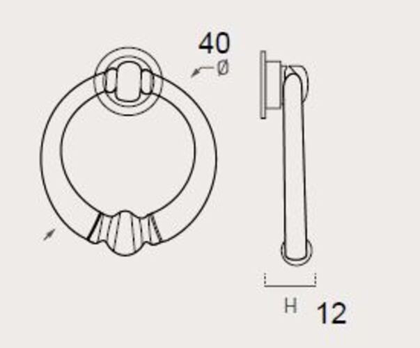 Bouton de meuble zamac anneau diamètre 40mm vieux laiton lot de 36 piéces - Orange / cuivré, Zamak – Image 2