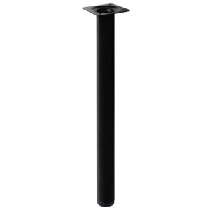 Pied de meuble acier rond diamètre d30 x h700 mm peint noir lot de 8 piéces