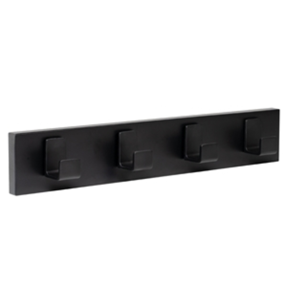 Porte manteua 4 crochets bois noirs lot de 3 piéces