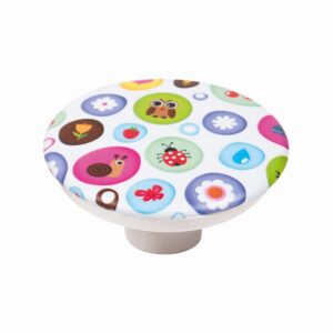 Bouton de meuble abs diamètre 50 mm  sérigrafié enfant lot de 36 piéces – Multicouleur