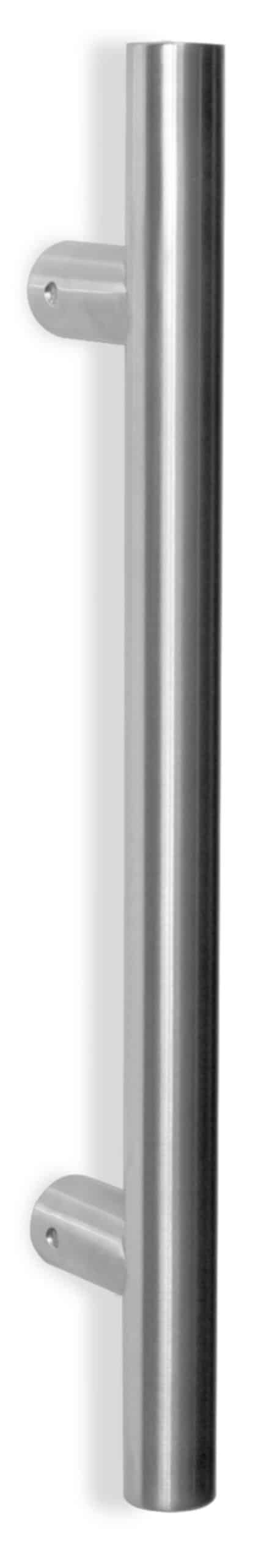 Poignée de tirage Diamètre 30 mm - Entraxe=500 - S=75 - L=650 mm - INOX 304 Brossé grain 240 - Gris / argent, Acier inoxydable