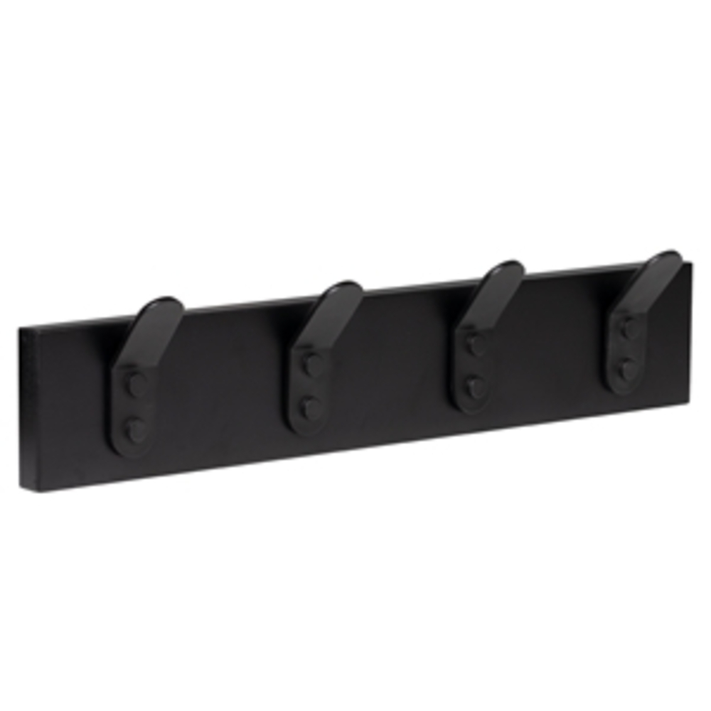 Porte manteau 4 crochets bois noirs lot de 3 piéces