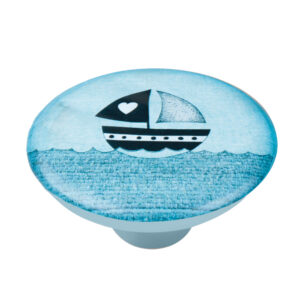 Bouton de meuble abs diamètre 50 mm sérigrafié bougie lot de 36 piéces – Bleu