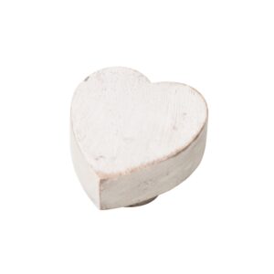 Bouton de meuble bois diamètre 35mm bois mango décapé blanc lot de 36 piéces