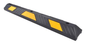 Butée de parking, 1220 mm caoutchouc. Lot de 48 pièces. – Noir