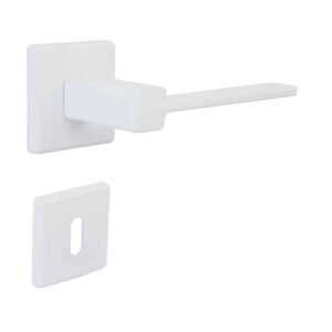 Poignée de porte intérieure (couple) en zamac finition blanc brillant – Zamak