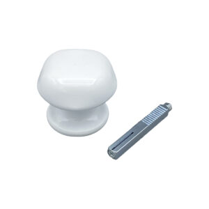 Bouton De Porte Ø60 mm  en Aluminium BLANC RAL 9010.