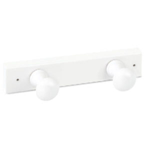 Porte manteau 2 crochets pin laqué blanc lot de 6 piéces – Bois